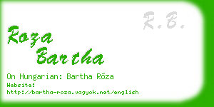 roza bartha business card